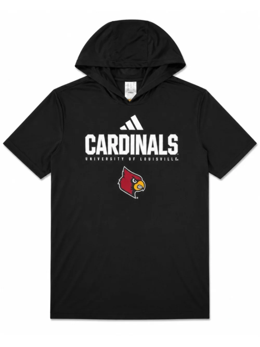 Adidas Louisville Cardinals Sideline Hooded TShirt NEW Mens 2XL Black Aeroready
